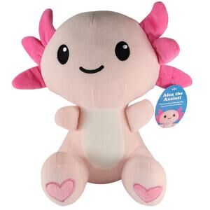 Alex the Axolotl Plush 10" Send A Friend Pink Stuffed Animal Toy Hearts Stuffie